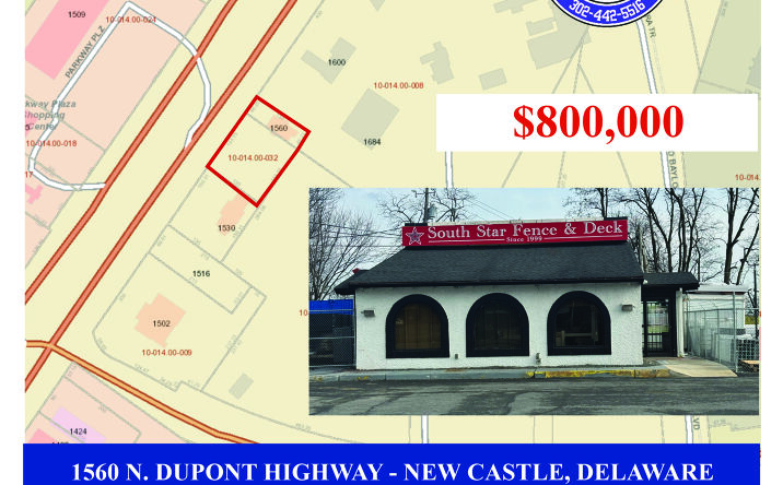 Pictures of Retail property located at 1560 N. Dupont Highway, New Castle, DE 19720 for sales - image #1