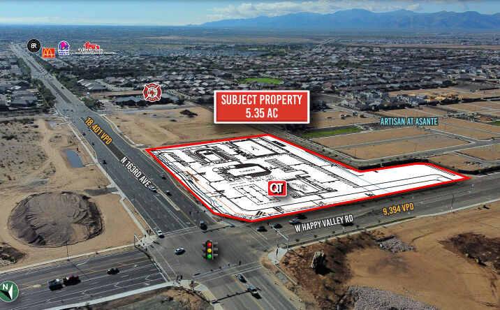 Pictures of Land property located at SWC 163rd & Happy Valley, Surprise, AZ 85387 for sales - image #1