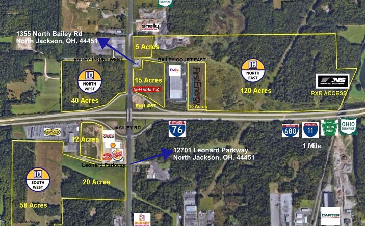 Pictures of Industrial, Land, Mixed Use, Office, Retail property located at 12701 Leonard Parkway North Jackson, Ohio 44451, North Jackson, OH 44451 for sales - image #1