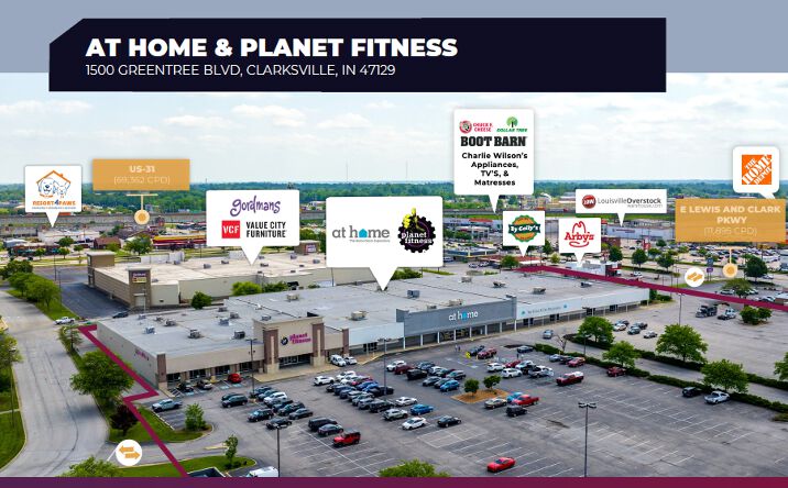 Pictures of Retail property located at 1500 Greentree Blvd, Clarksville, IN 47129 for sales - image #1