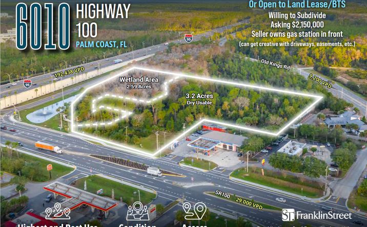 Pictures of Land property located at 6010 State Rte 100, Flagler Beach, FL 32136 for sales - image #1