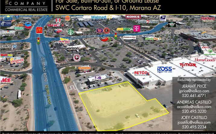 Pictures of Land property located at SWC Cortaro Road & I-10, Marana, AZ 85743 for sales - image #1