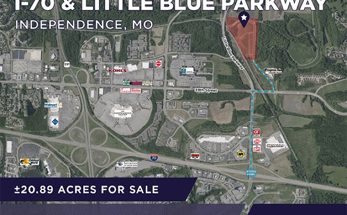 Pictures of Land property located at I-70 & Little Blue Parkway, Independence, MO 64057 for sales - image #1