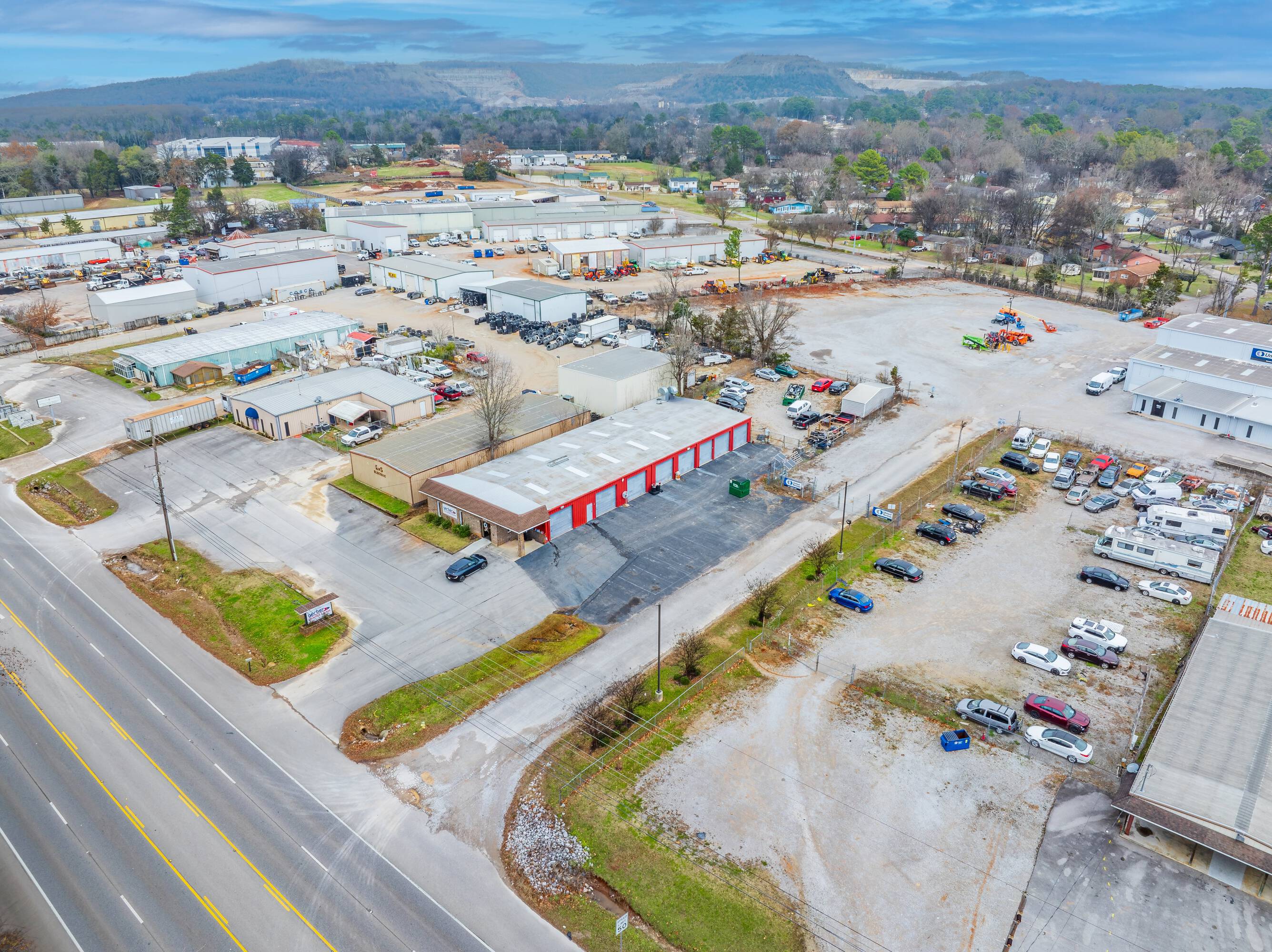 Aerial view of 2824–2828 Jordan Lane NW in Huntsville
