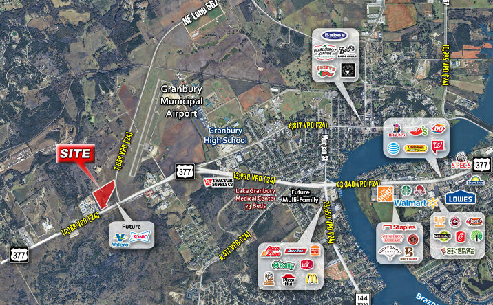 Pictures of Land property located at 2625 W US Hwy 377, Granbury, TX 76048 for sales - image #1