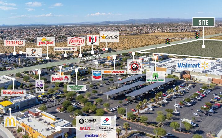Pictures of Land, Retail property located at SWC US-395 and Seneca Road, Victorville, CA, Victorville, CA 92392 for sales - image #1
