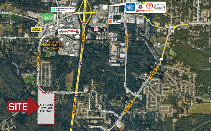 Pictures of Land property located at W David O Dodd Rd, Little Rock, AR 72210 for sales - image #1