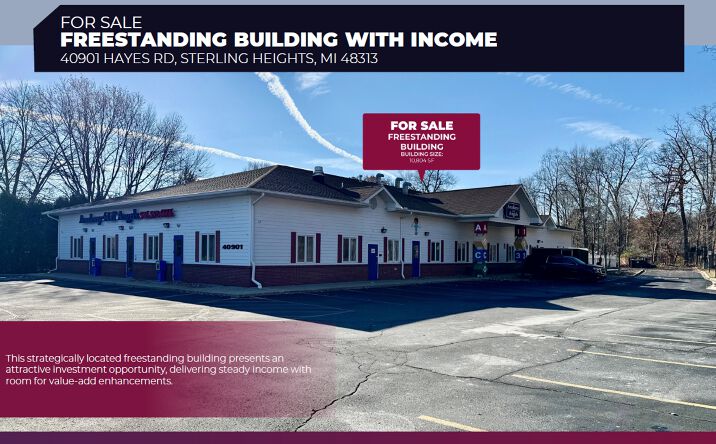 Pictures of Retail property located at 40901 Hayes Rd, Sterling Heights, MI 48313 for sales - image #1