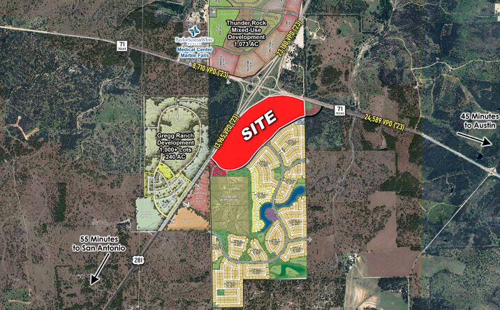 Pictures of Mixed Use, Multifamily, Retail property located at SE Corner US 281 at SH 71, Marble Falls, TX 78654 for sales - image #1