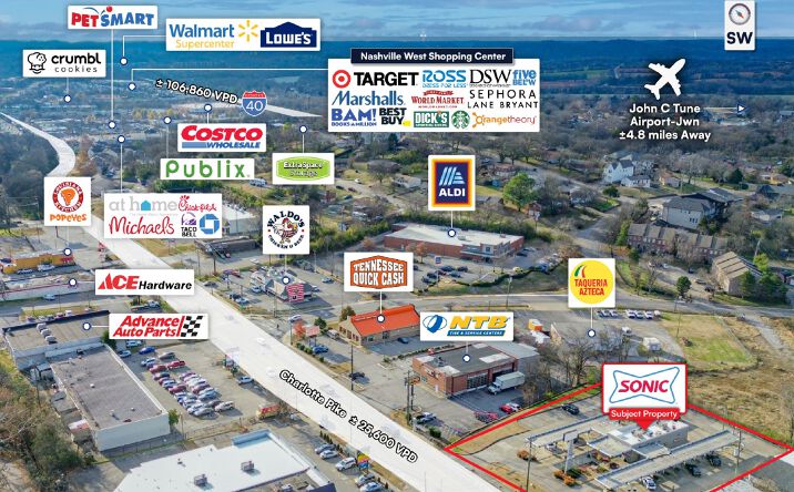 Pictures of Retail property located at 6308 Charlotte Pike, Nashville, TN 37209 for sales - image #1