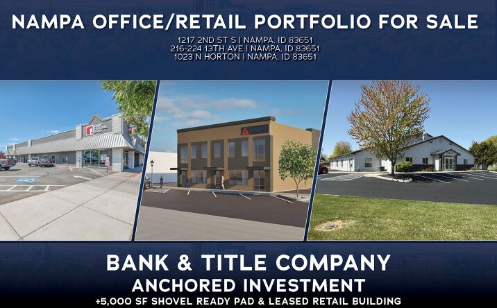 Pictures of Retail, Office property located at 1217 2nd St S, Nampa, ID 83651, 216-224 13TH Ave, Nampa, ID 83651, 1023 N Horton, Nampa, ID 83651 for sales - image #1