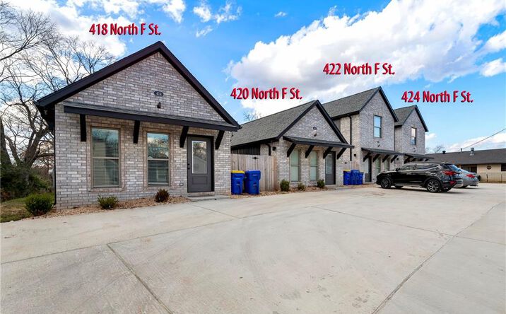 Pictures of Multifamily property located at 418, 420, 422, 424 N F St, Rogers, AR 72756 for sales - image #1