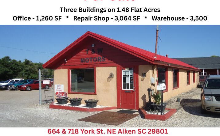 Pictures of Retail, Industrial, Office property located at 664 York Street NE, Aiken, SC 29801 for sales - image #1