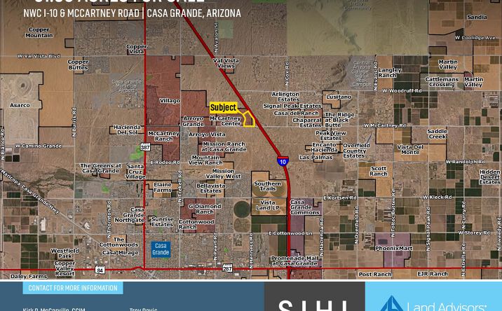 Pictures of Land property located at NWC I-10 & Mccartney Road, Casa Grande, AZ 85122 for sales - image #1