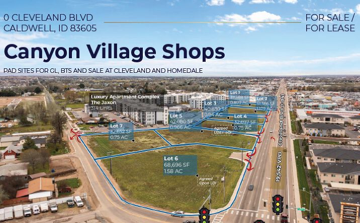 Pictures of Land, Retail property located at 0 CLEVELAND BLVD, CALDWELL, ID 83607 for sales - image #1