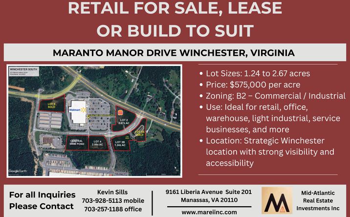 Pictures of Retail property located at Maranto Manor Dr, Winchester, VA 22602 for sales - image #1