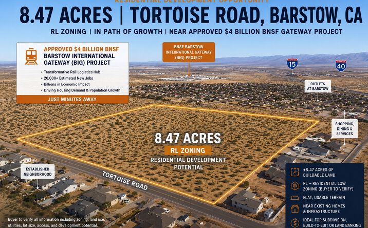 Pictures of Land, Mixed Use, Multifamily property located at 0 Tortoise Road, Barstow, CA 92311 for sales - image #1