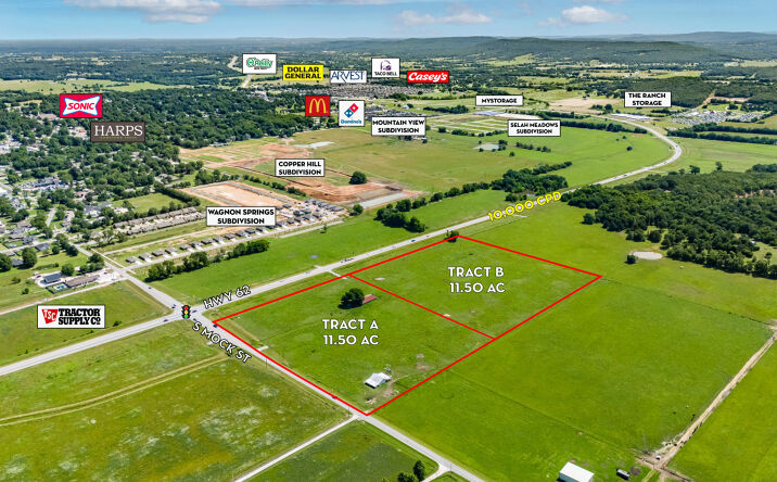 Pictures of Land property located at Tracts A Hwy 62 & Hogeye Rd, Prairie Grove, AR 72753 for sales - image #1