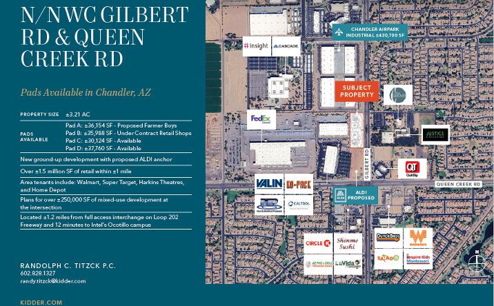 Pictures of Land, Retail property located at NNWC Gilbert and Queen Creek, Chandler, AZ 85286 for sales - image #1