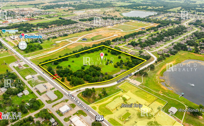Pictures of Land property located at 12.83 Ac Corner US-377 & Surveyors Rd, Krugerville, TX 76227 for sales - image #1