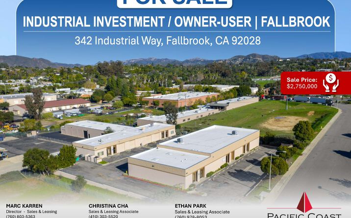 Pictures of Industrial property located at 342 Industrial Way, Fallbrook, CA 92028 for sales - image #1