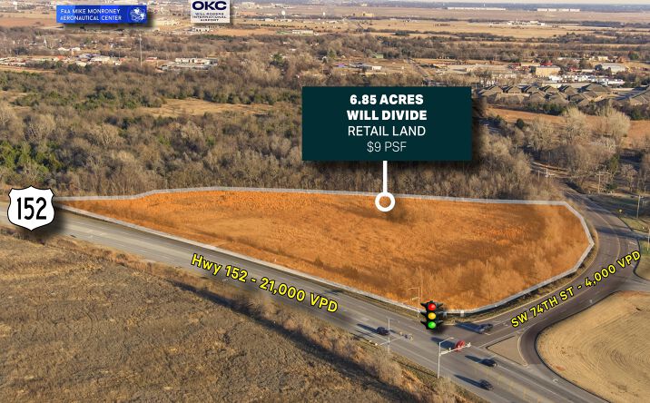 Pictures of Land property located at NEC of SW 74th St & Hwy 152, Mustang, OK 73169 for sales - image #1