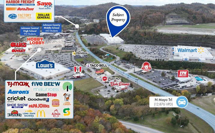 Pictures of Retail property located at 344 N Mayo Trl, Paintsville, KY 41240 for sales - image #1