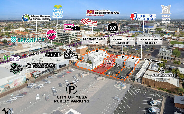 Pictures of Retail, Multifamily, Office property located at 20 S MacDonald, Mesa, AZ 85210, 32 S MacDonald, Mesa, AZ 85210, 36 S MacDonald, Mesa, AZ 85210 for sales - image #1
