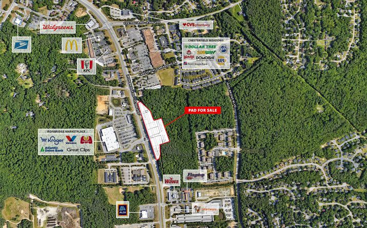 Pictures of Land property located at 10621 Iron Bridge Rd, Chester, VA 23831 for sales - image #1
