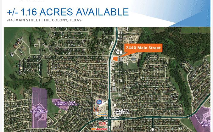 Pictures of Land property located at 7440 Main St, The Colony, TX 75056 for sales - image #1