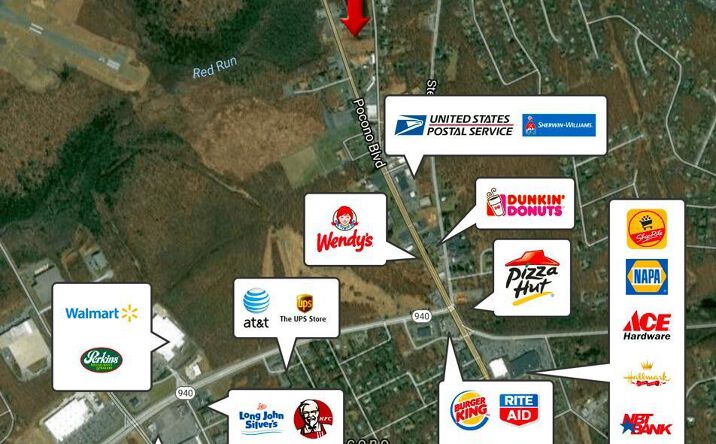Pictures of Land, Mixed Use, Retail, Self Storage property located at 1149 Pocono Blvd, Mount Pocono, PA 18344 for sales - image #1