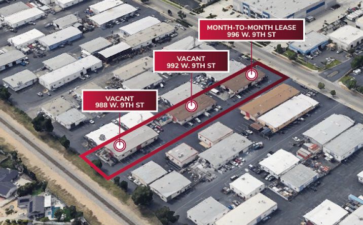 Pictures of Industrial property located at 988, 992 & 996 W. 9th Street, Upland, CA 91786 for sales - image #1