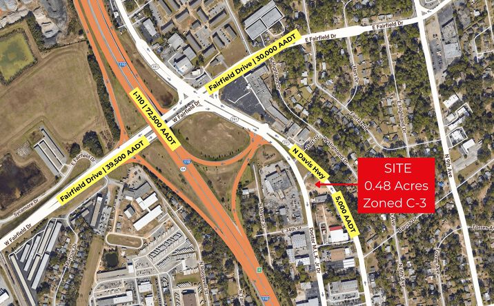 Pictures of Land property located at 3499 N Davis Hwy, Pensacola, FL 32503 for sales - image #1
