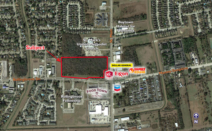Pictures of Land property located at NWC of N. Main & Rollingbrook, Baytown, TX 77521 for sales - image #1