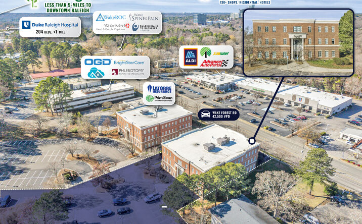 Pictures of Office property located at 4030 Wake Forest Rd, Raleigh, NC 27609 for sales - image #1