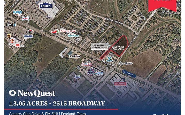 Pictures of Land property located at 2515 Broadway St, Pearland, TX 77581 for sales - image #1