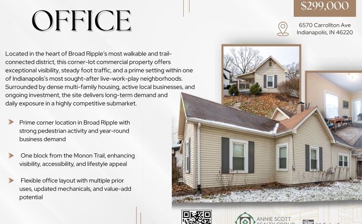 Pictures of Office property located at 6570 Carrollton Ave, Indianapolis, IN 46220 for sales - image #1