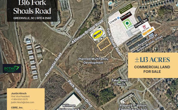 Pictures of Land property located at 1316 Fork Shoals Rd, Greenville, SC 29605 for sales - image #1