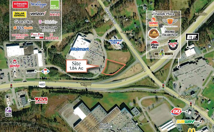 Pictures of Land property located at 505 Oakville Rd (Outlot 2), Appomattox, VA 24522 for sales - image #1