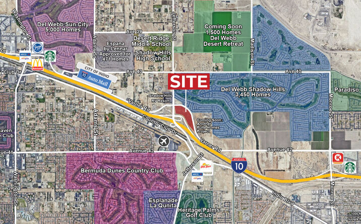 Pictures of Land property located at SEC Jefferson St & I-10 Offramp, Indio, CA 92202 for sales - image #1