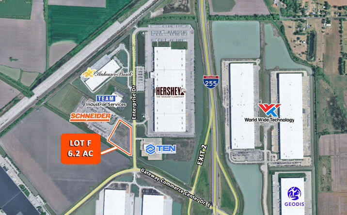 Pictures of Land property located at Gateway Commerce Center Dr E and Enterprise Dr, Edwardsville, IL 62025 for sales - image #1