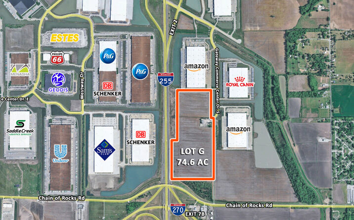 Pictures of Land property located at Gateway Commerce Center Dr S, Edwardsville, IL 62025 for sales - image #1