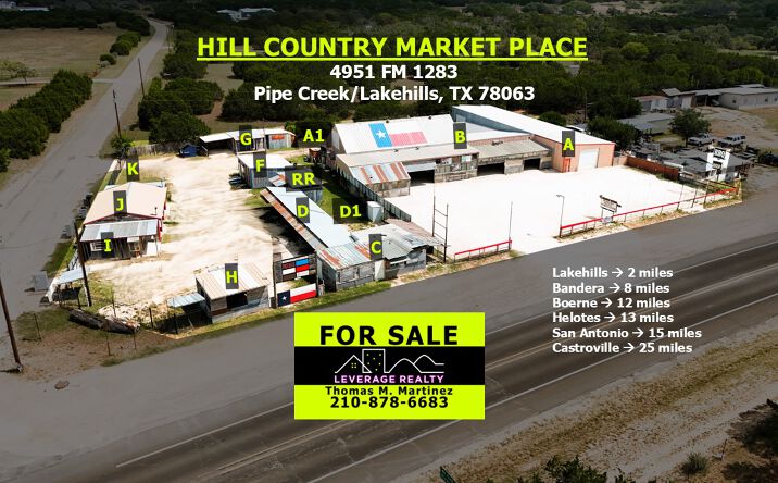 Pictures of Industrial, Mixed Use, Office, Retail, Special Purpose property located at 4951 FM1283, Lakehills, TX 78063 for sales - image #1