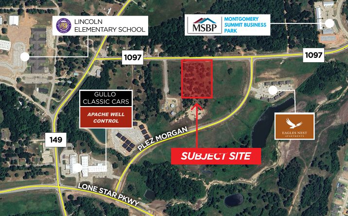 Pictures of Land property located at SWQ of Plez Morgan & FM 1097, Montgomery, TX 77356 for sales - image #1