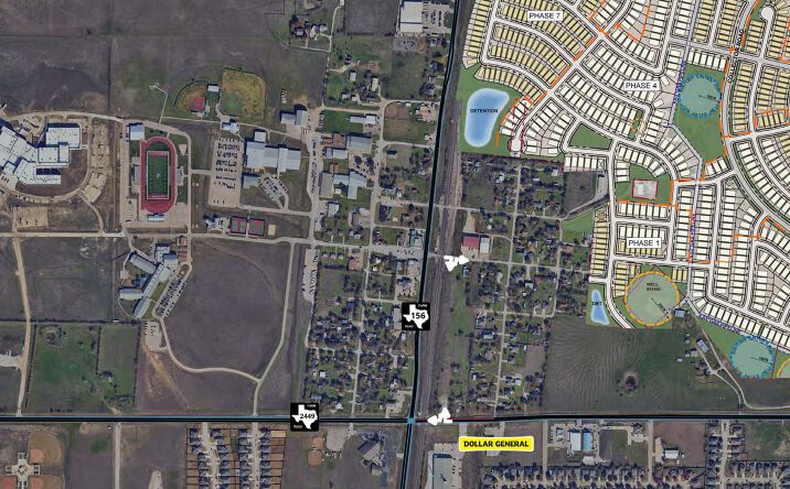 Pictures of Retail, Land property located at NEC FM 2449 & FM 156, Ponder, TX 76259 for sales - image #1