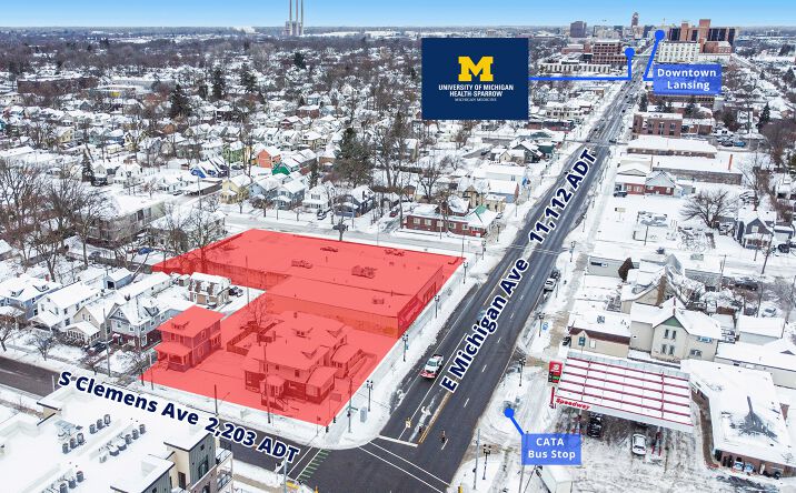 Pictures of Land, Mixed Use, Multifamily property located at 1908 E Michigan Ave, Lansing, MI 48912 for sales - image #1