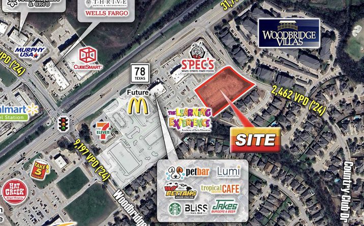 Pictures of Land property located at SWQ TX-78 & Country Clu, Sachse, TX 75048 for sales - image #1