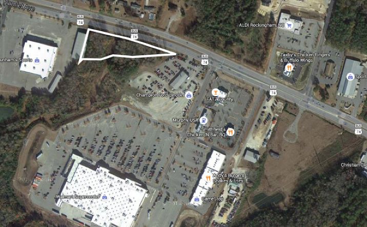 Pictures of Land property located at Hwy 74/ 1798 E Broad Avenue, Rockingham, NC 28379 for sales - image #1