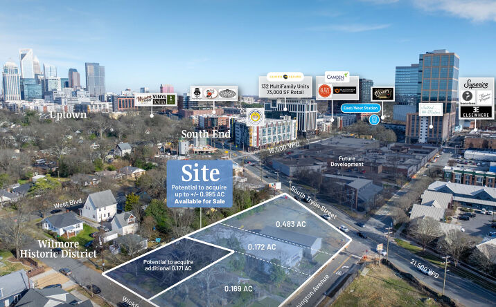 Pictures of Land property located at 1830 S Tryon St, Charlotte, NC 28203 for sales - image #1