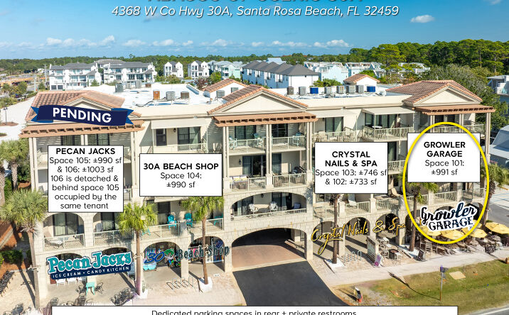 Pictures of Retail property located at 4368 W County Hwy 30A #101, Santa Rosa Beach, FL 32459 for sales - image #1